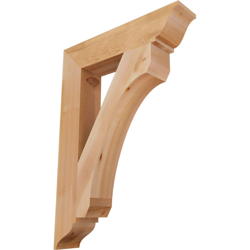 Support en bois rustique traditionnel BKTLEC01, Cèdre rouge de l'Ouest (lisse), H 42 po x l 5,5 po x P 30 po