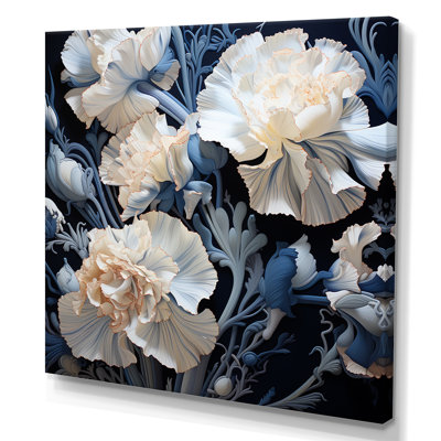 " White Blue Carnations Arrangement I "
