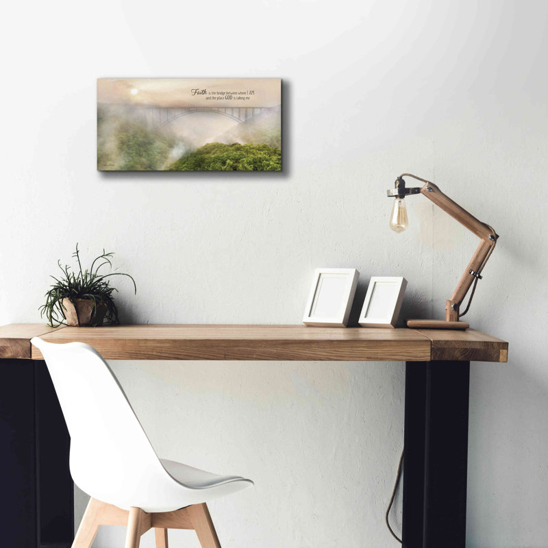 «Faith is the Bridge» par Lori Deiter, art mural sur toile, H 12 po x l 24 po x P 0,75 po