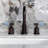 Kingston Brass Synchronous Two-Handle 3-Hole Deck Mount Widespread Bathroom Faucet with Brass Pop-Up Drain-101073258