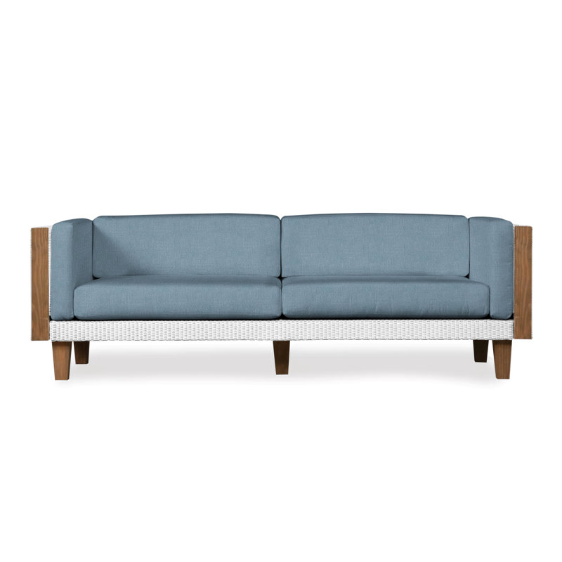Catalina Outdoor 3 - Seat Patio Sofa, White, Serene Spa