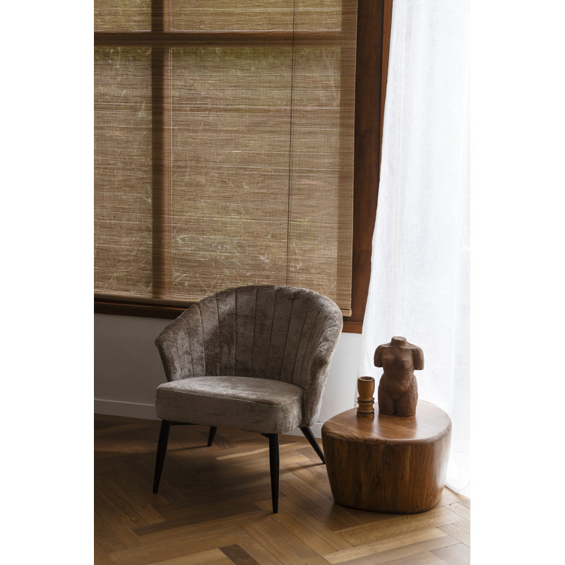 Georgia Barrel Chair, 17"H x 22"W x 20"D, Brown