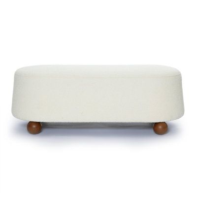 Rumfelt Loose Mohair Large Ottoman by Ebern Designs