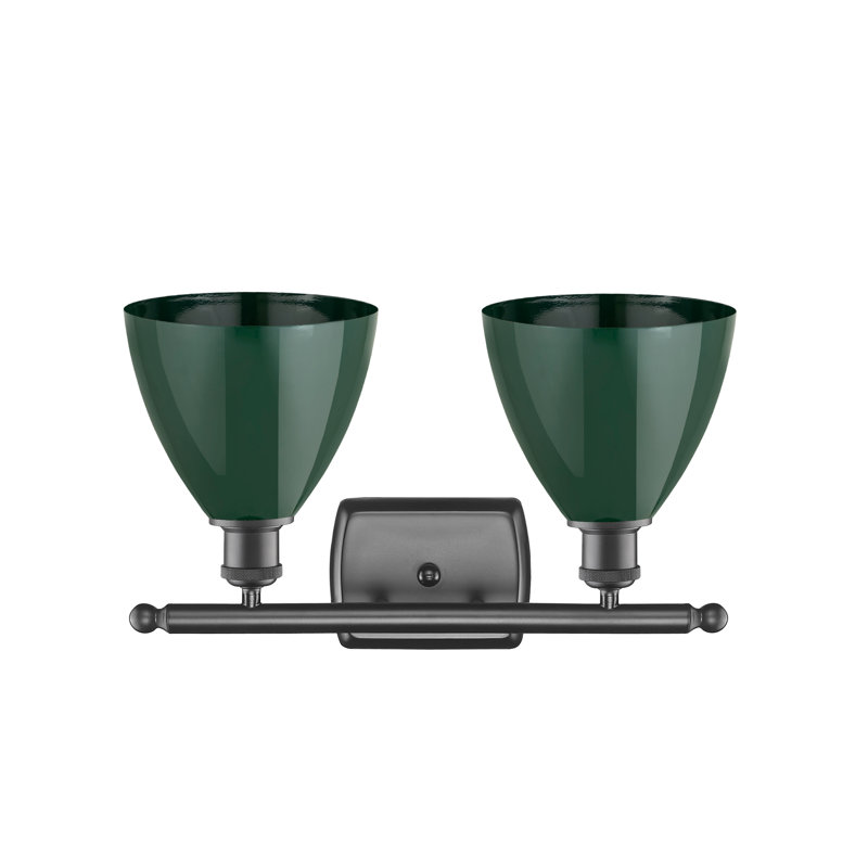Éclairage pour meuble-lavabo à intensité variable 2 lumières Amylee, Vert, Bronze huilé