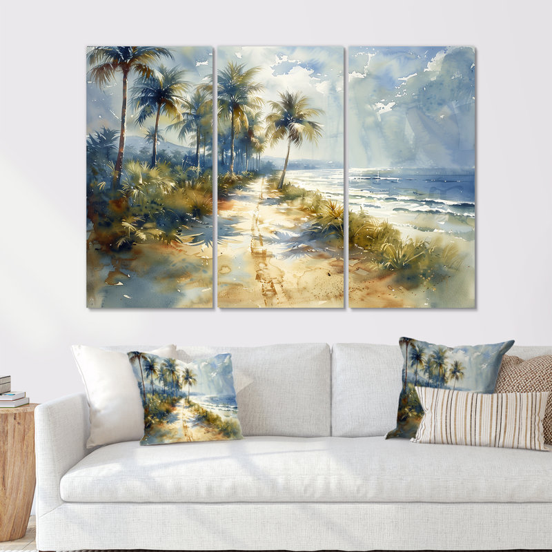 Sattler - ensemble de reproduction d'art mural palmiers et palmiers, H 28 po x l 36 po x P 1 po