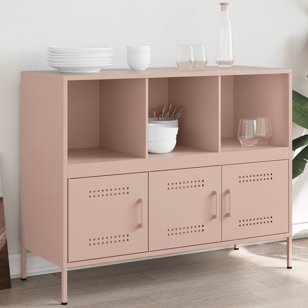 Vidaxl Sideboard Senfgelb 100,5X39x79 Cm Kaltgewalzter Stahl