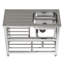 Belfry Kitchen Larnakas 450mm W Single Bowl Stainless Steel Kitchen Sink with 2 Faucet Holes