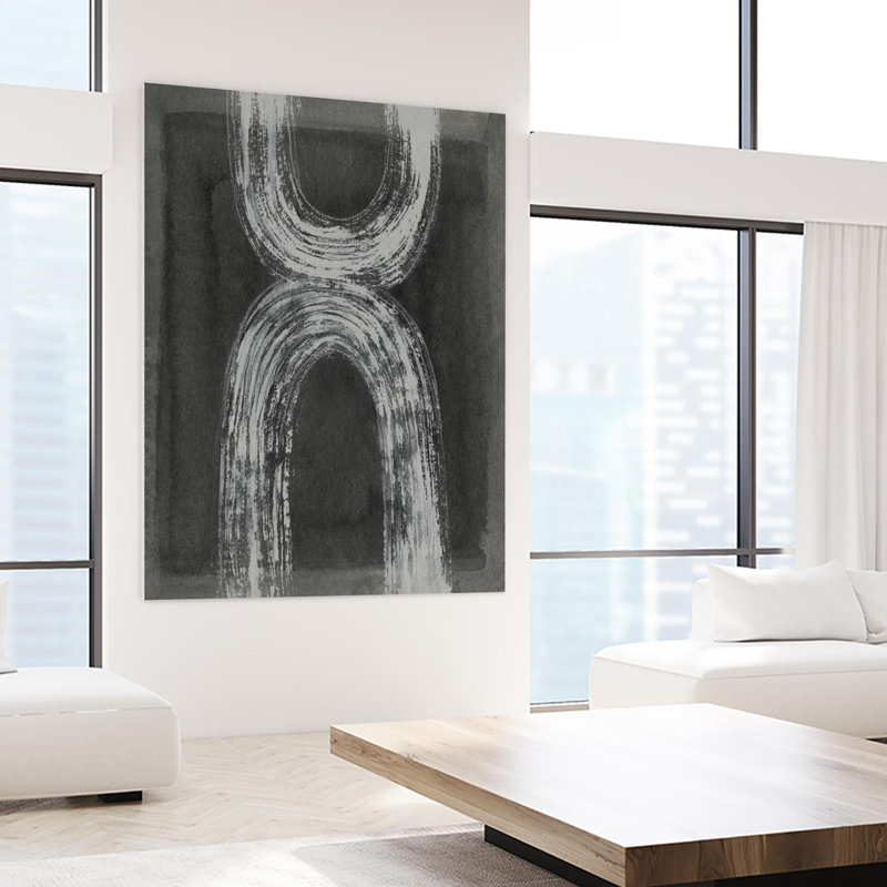 «Grey Linear Path Iv», reproduction d'art sur toile géante 72 po x 54 po