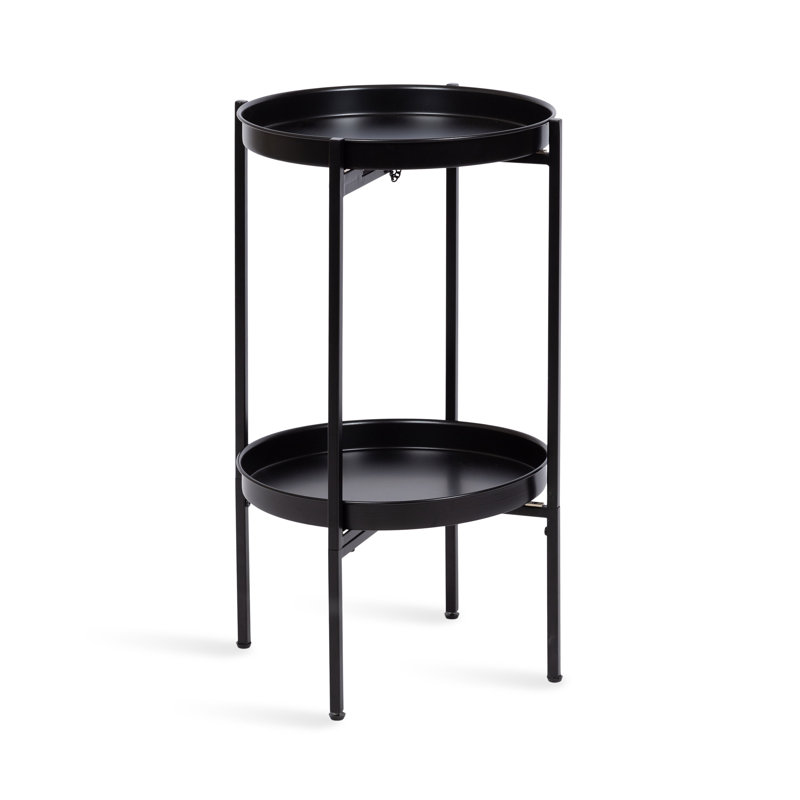 Deliah Tray Top End Table, Black