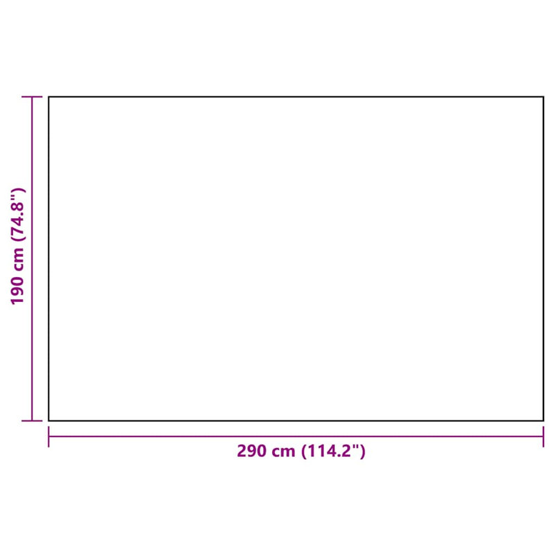 Outdoor Carpet Arakil White And Black Pp, Rectangle 190 x 290 cm
