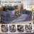 78.7" King-Size Futon Bed Corduroy Convertible Sleeper Sofa Floor Futon Couch With 2 Pillows - No Assembly Required-1191607239-1194771798