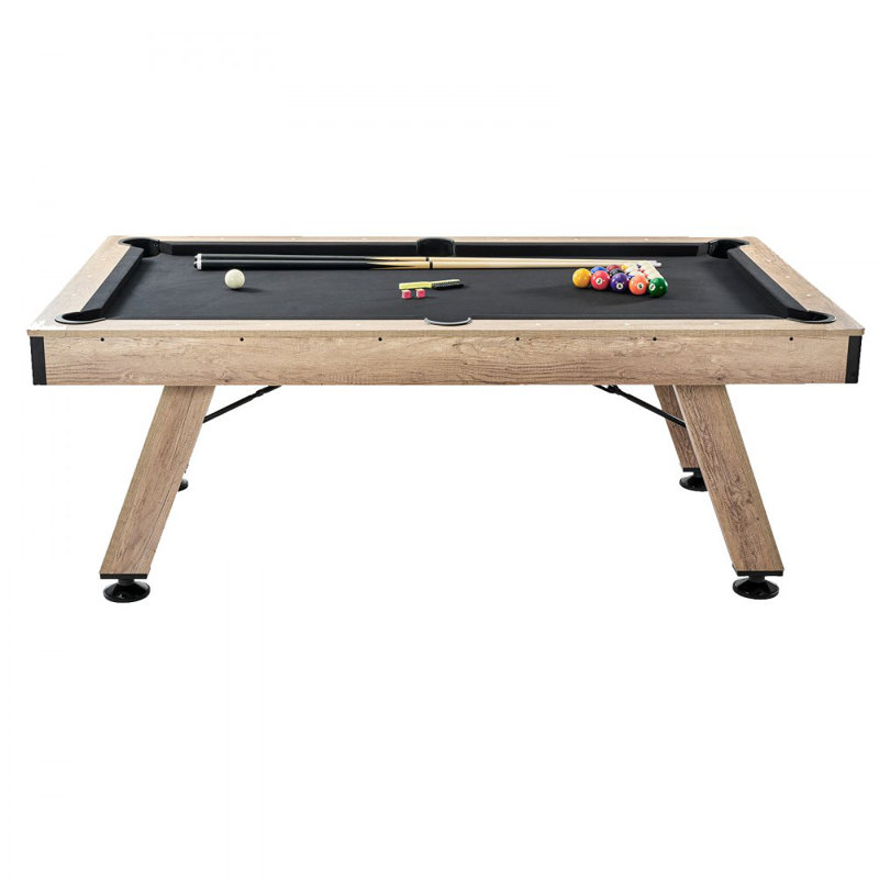 Billiards Table, 7 ft Pool Table, Adjust Legs Stable Billiards Table, Pool Table Set Includes Balls, Cues, Chalks and Brush, with Black Cloth, Perfect for Family Game Room Kids Adults