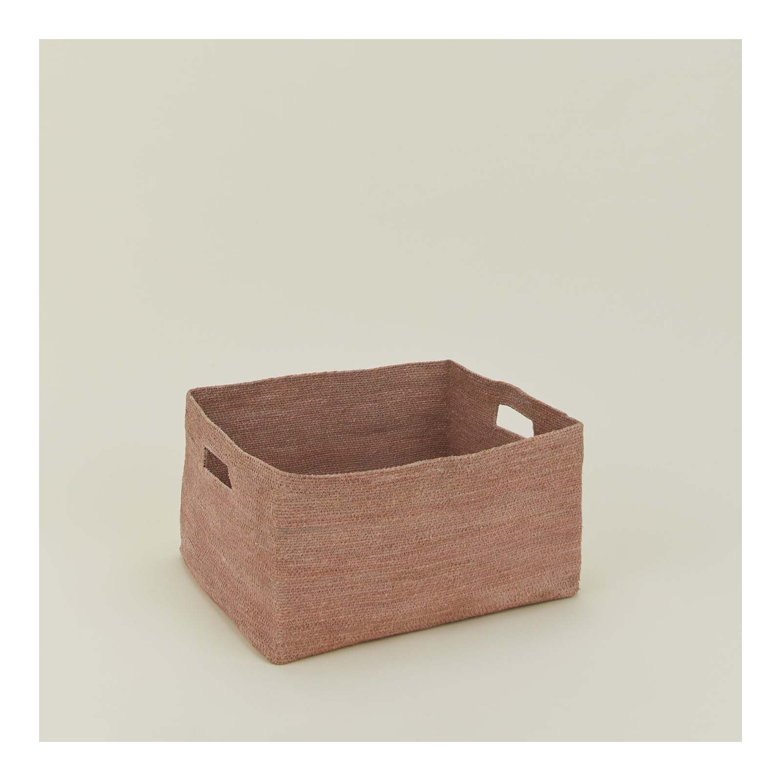 Essential Laundry Basket with Handles, Blush, 9" H x 17" W x 14" D