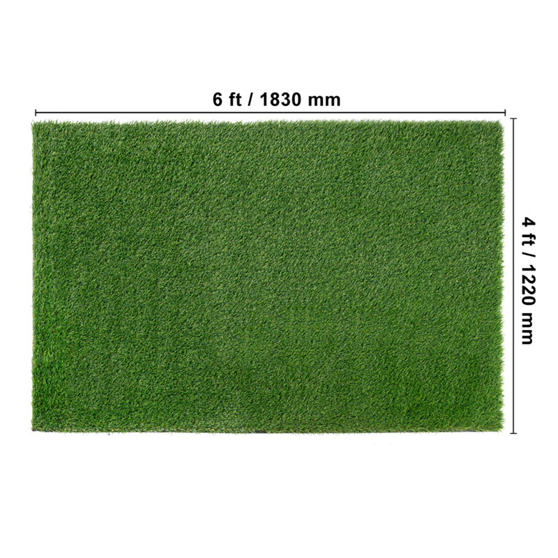 VEVOR 4 x 6 ft Green Artificial Grass Turf with Drainage Holes
