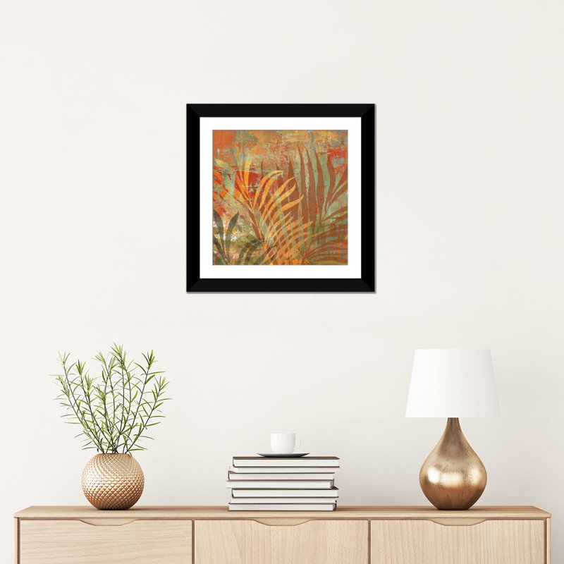 « palma », impression sur toile, Papier d'art encadré noir, Blanc, H 16 po x l 16 po x P 1 po