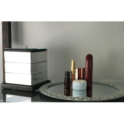 Assiette décorative en verre