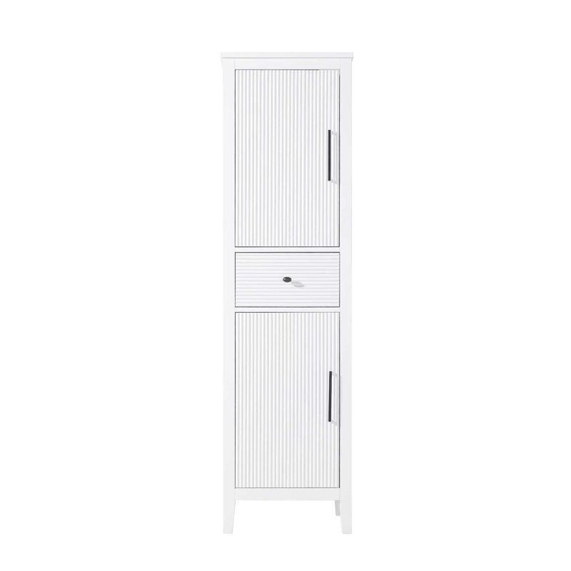 Armoire de rangement pour salle de bain 20 pouces en blanc, H 72 po x l 20 po x P 18 po, Blanc