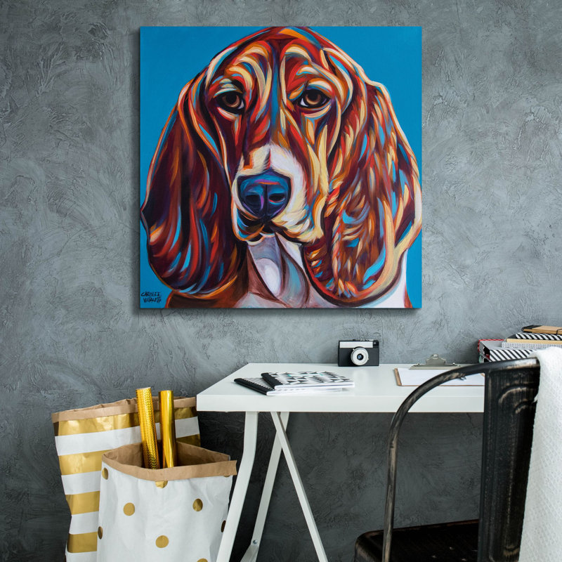 «Dog Besties 2» par Carolee Vitaletti, H 26 po x l 26 po x P 1,5 po