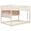 Lit superposé double sur double avec étagères, tiroirs, mini garde-robe, lumières DEL et panneau perforé à changement de couleur, bois massif et panneau de fibres à densité moyenne, beige-1170533459-1170534317