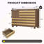 Buffet de 55 po avec rangement: Armoire de cuisine polyvalente fabriquée à la main avec 2 tiroirs et 3 portes, cette pièce sert également de console de bar avec tablettes-23901057