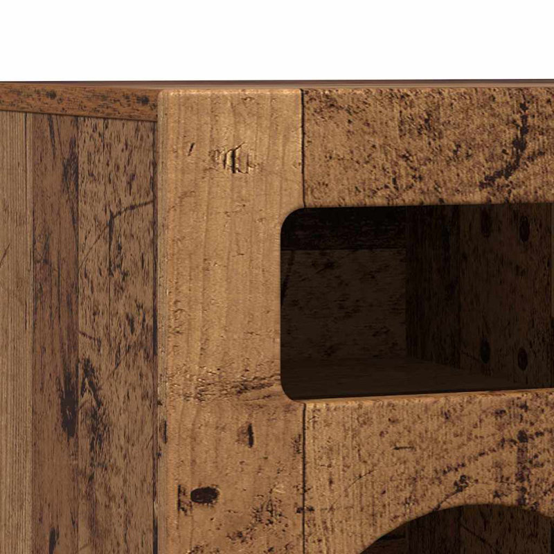 TV Stand, 40cm H x 80cm L x 35cm W, Old Wood