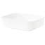 Lavabo de salle de bain vasque rectangulaire 20 po x 15 po blanc céramique - Style contemporain tendance, teinture, montage sur comptoir pour divers endroits dans la conception, teinture, installation au-dessus du comptoir pour la maison et le bureau