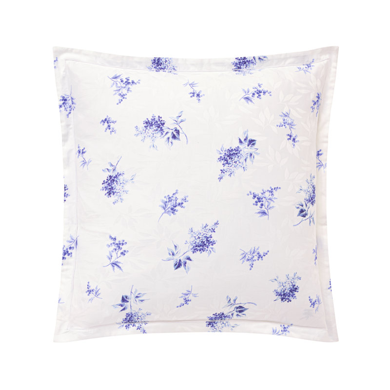 Cristal Euro sham, Euro, White; Blue, Cristal
