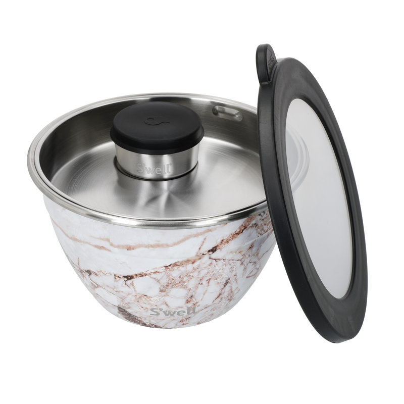S'well Calacatta Gold Stainless Steel Salad Bowl