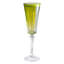 Colored Champagne Flutes Glasses - Green Toasting  Flute Glass -Set of 6 -  7 oz -  Made in Europe