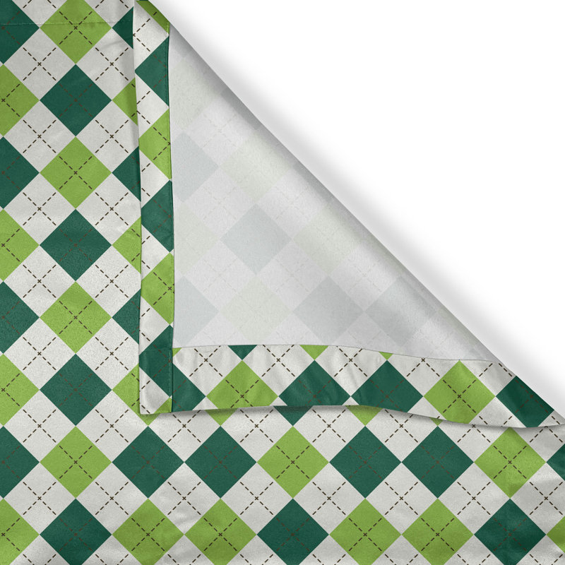 Rideau à œillets 2 panneaux Red Barrel Studio®, 50 po x 72 po, vert lime, vert foncé, L 50 po x L 108 po