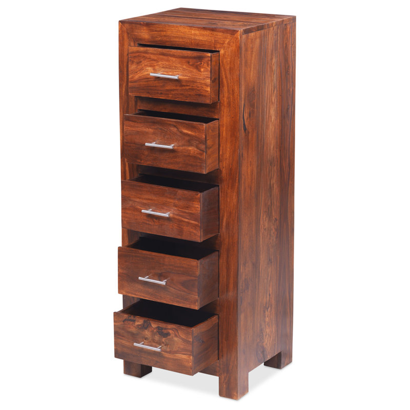 Michelle Solid Wood 50cm W 5 - Drawer Chest of Drawers