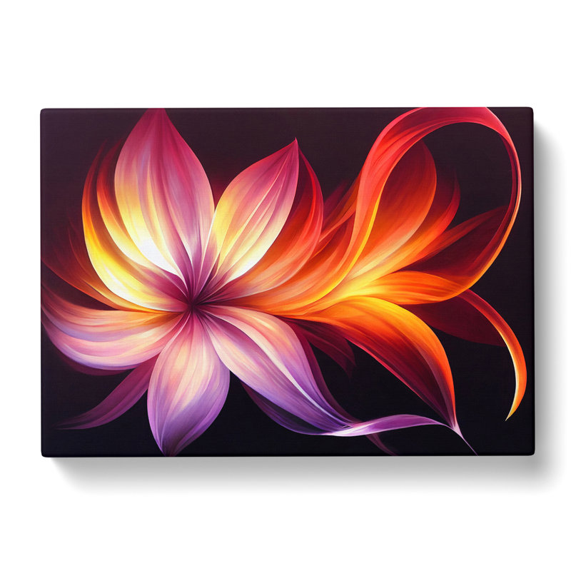 Incredible Modern Flower Art Abstract - Wrapped Canvas Print, 35cm H x 50cm W x 3cm D