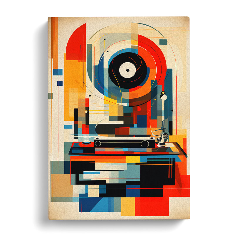 Record Player Orphism - Wrapped Canvas, 60cm H x 40cm W x 3cm D