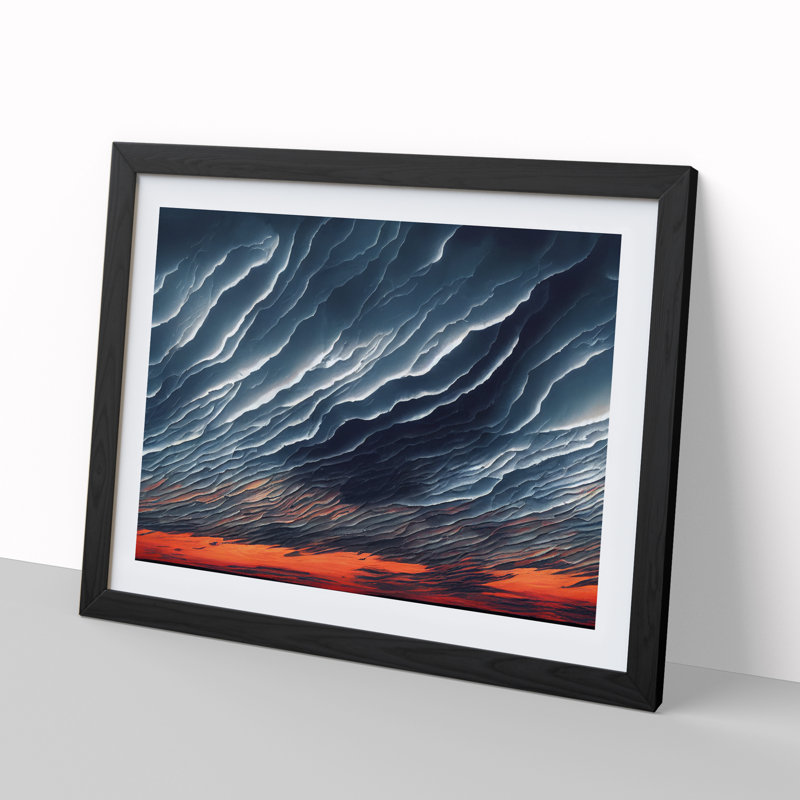Storm Cloud Sunset - Framed Print, Black Framed, 34cm H x 46cm W x 2cm D