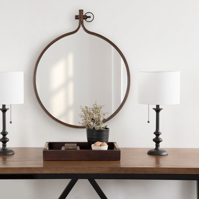 Ristaino Metal Mirror, Antique Bronze, 28.5" x 23.5"