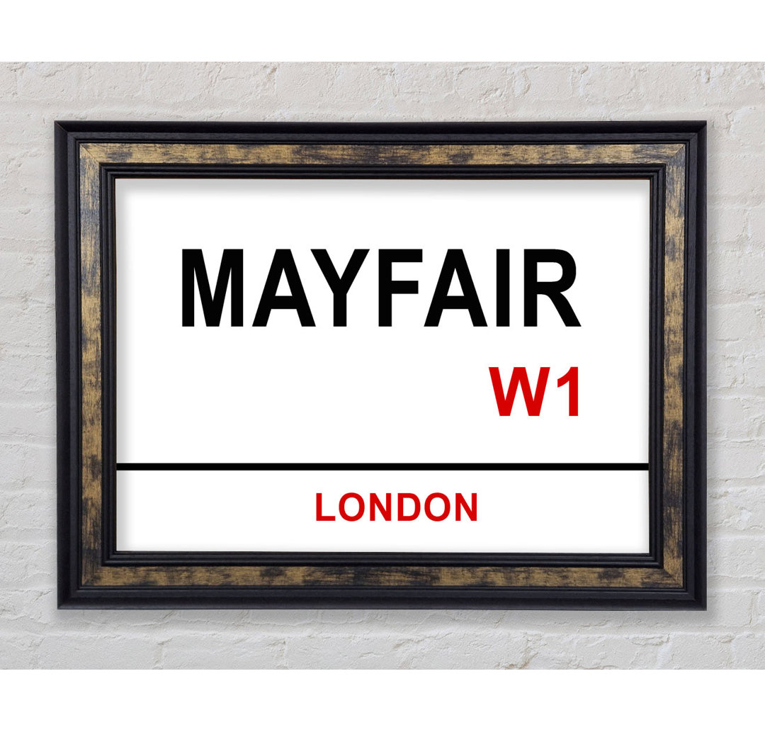 Mayfair Signs - Einzelne Bilderrahmen Kunstdrucke