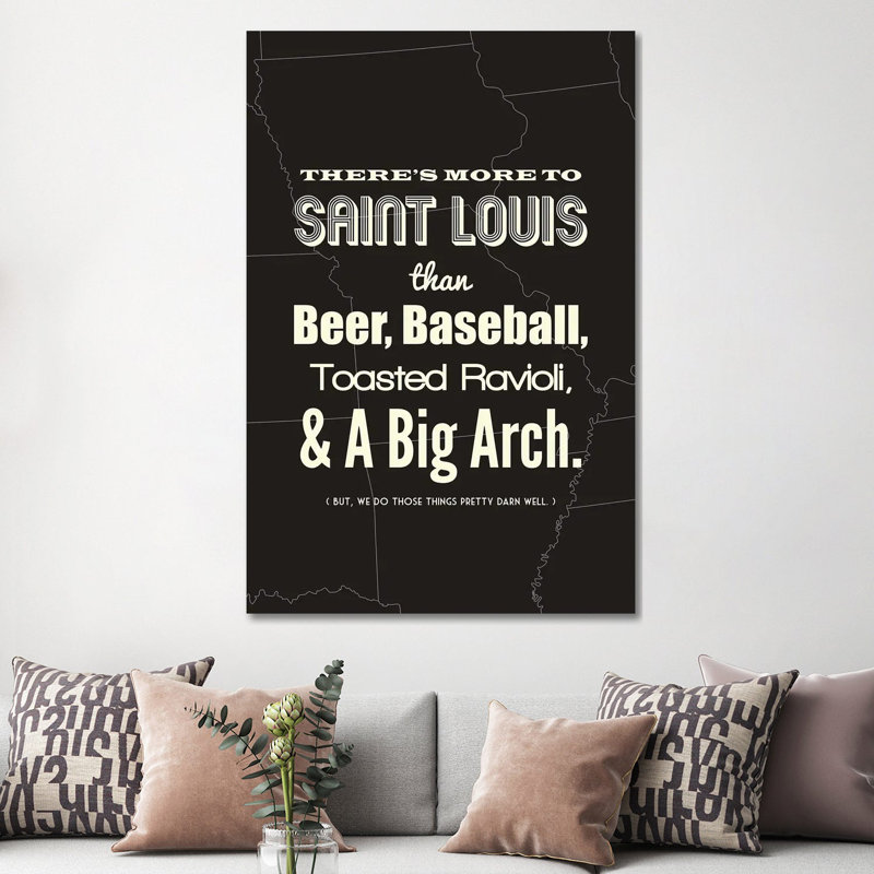 «There More to St. Louis - Dark», reproduction d'art textuel sur toile tendue, H 60 po x l 40po x P 1,5 po