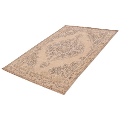 Alahya One-of-a-Kind Rectangle 6'7" X 9'10" 1990s Wool Area Rug Khaki