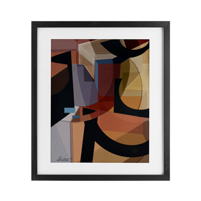 Series of Shapes Framed Print Under Glass, design by Ishita Banerjee