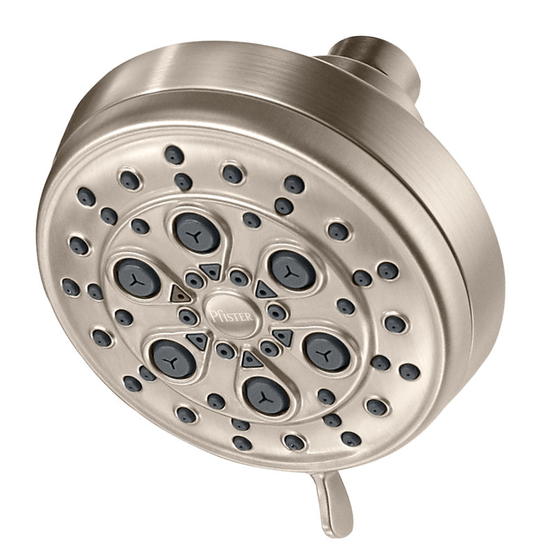 Vie Multi Function Fixed Shower Head, Brushed Nickel