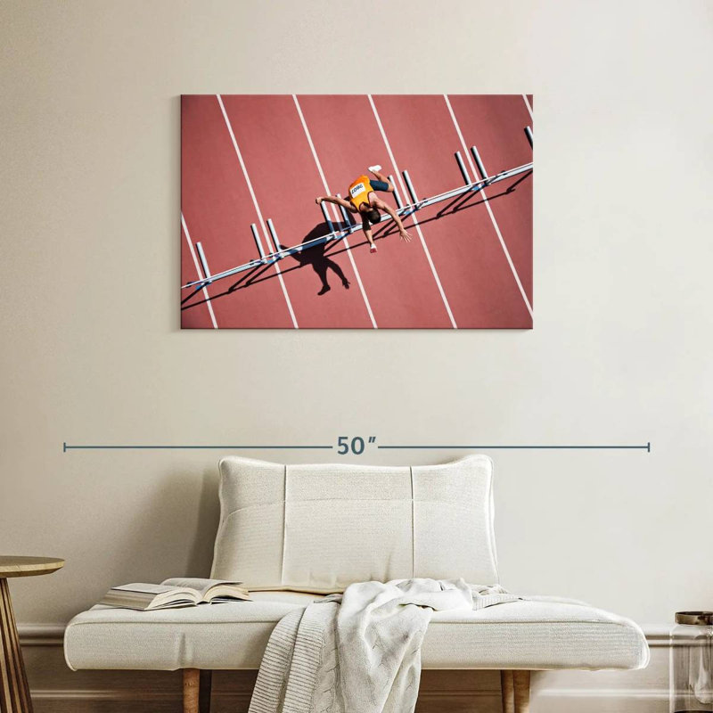 Sireci Jumping On Hurdle, 24" H x 36" W