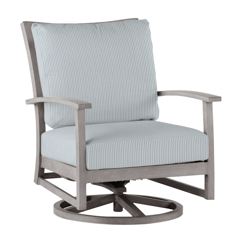 Charleston Patio Lounge Chair with Cushions, Oyster, Rollo Lace, Welt + Standard Fill