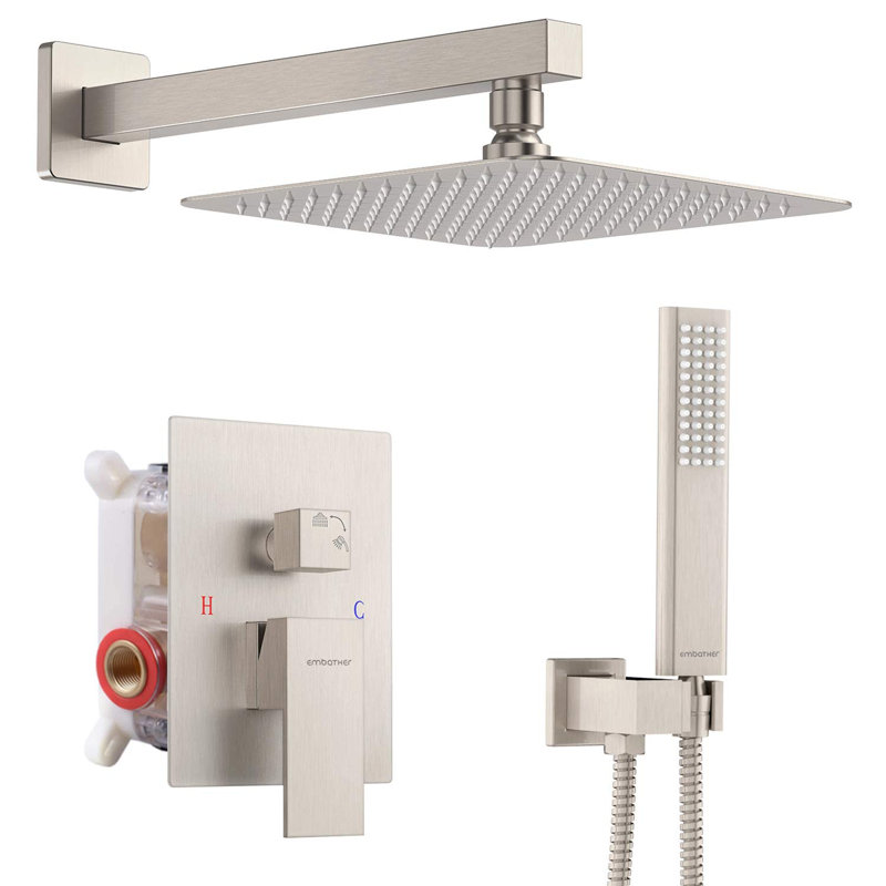 Shower System 12" Shower Faucet Set For Bathroom