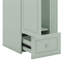 Meuble-lavabo de 20 po avec lavabo en céramique, tiroir et tablettes latérales ouvertes avec barre à serviettes en bois de pin-121361382