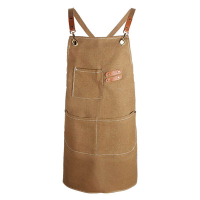 Tablier de chef en toile avec grandes poches
