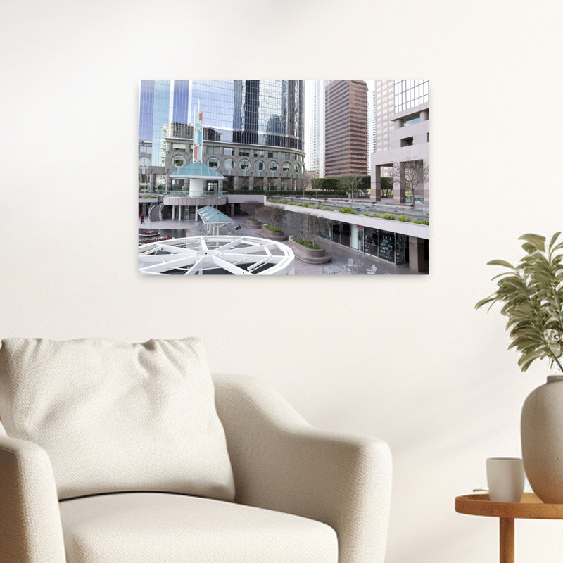 Buildings In A City California Plaza Los Angeles California USA by Scott M. Tansey - Wrapped Canvas Print
