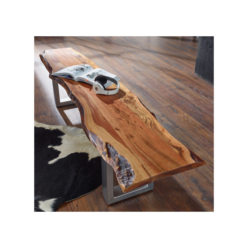 Freeform Upholstered Bench, 45cm H x 180cm W x 71cm D, Natural Stone