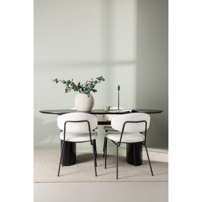 Mcmahan 4 - Person Dining Set, Black