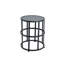 Table d'appoint en céramique avec structure en fer thermolaqué - Décoration de patio légère et résistante aux intempéries