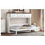 Lit escamotable simple avec 3 tiroirs de rangement - Lit mural blanc compact pour les petites pièces